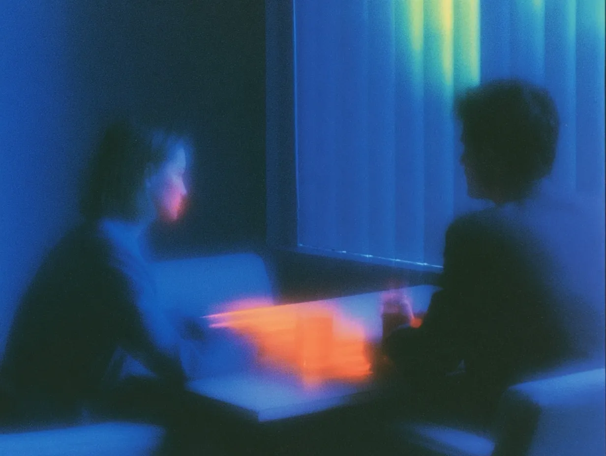 Team reviewing documents in a modern office